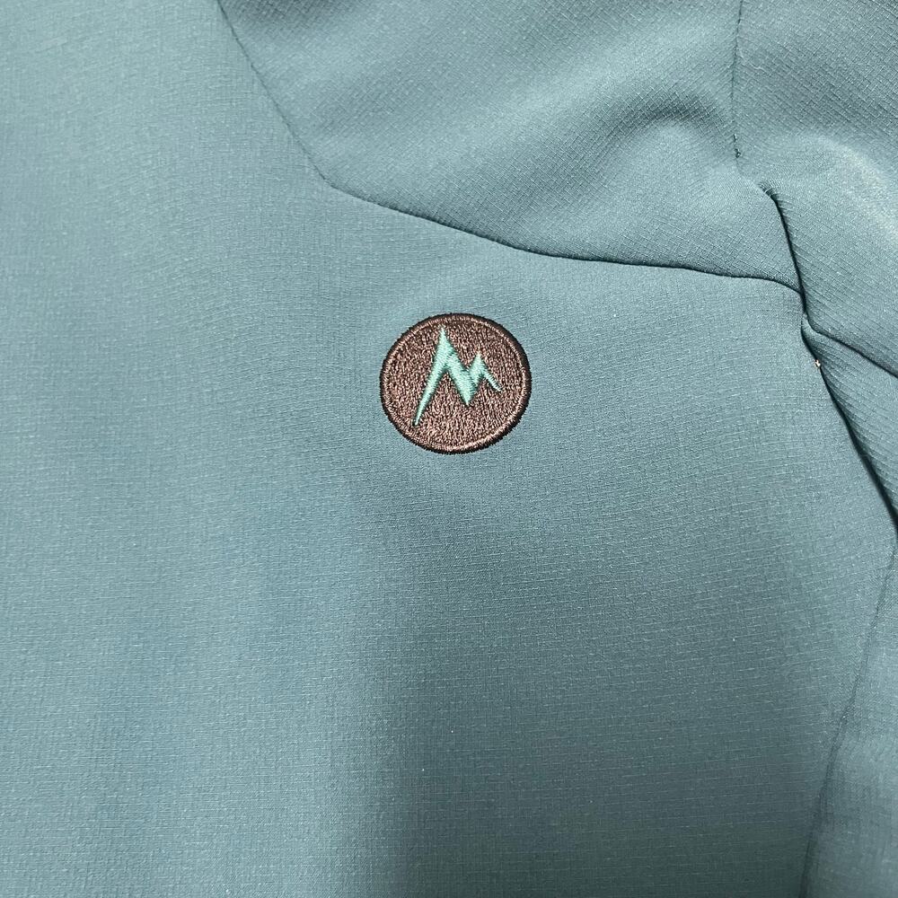 Marmot Moblis Softshell Jacket Womens S Teal Hooded Stretch Gorpcore Windbreaker - Picture 10 of 12